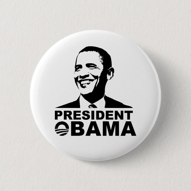 Presidenten Obama knäppas emblem Knapp (Framsida)
