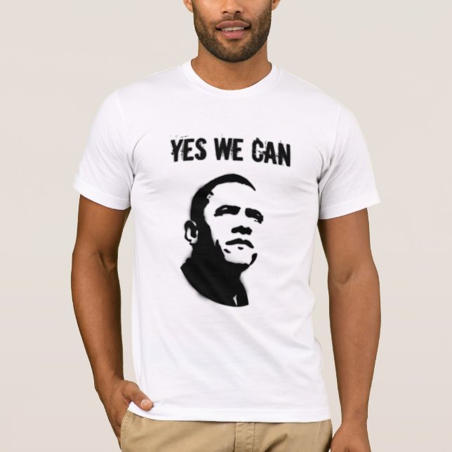 PRESIDENTEN OBAMA YWC-ONE UTTRYCKER TAL TEE SHIRT (Framsida)