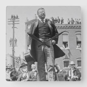 Presidenten Teddy Roosevelt ger tal 1905 Fyrkantig Klocka