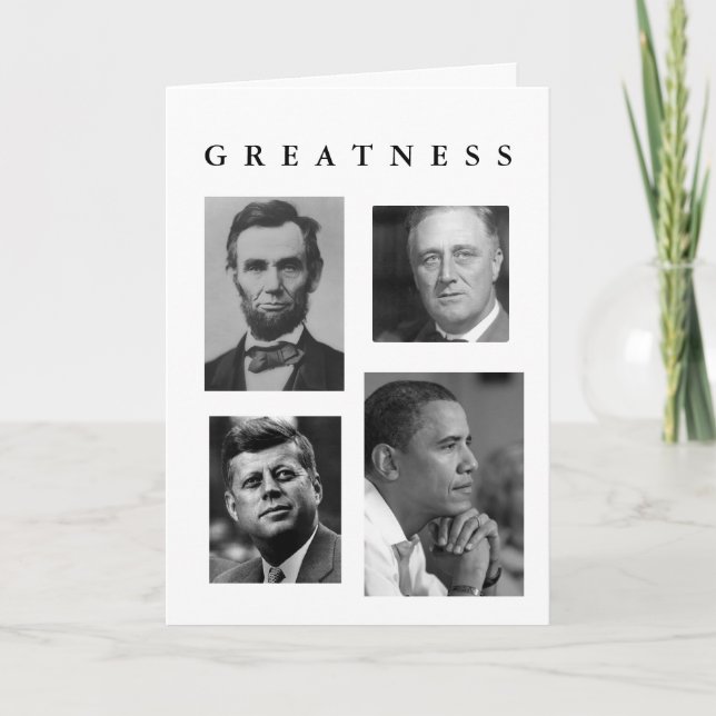 PRESIDENTENS DAGKORT - GREATNESS OBAMA & MEDDELAND HELGKORT (Framsida)