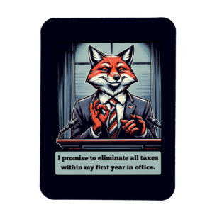 Presidentens Fox - Lustigt politiskt satirdjur Magnet