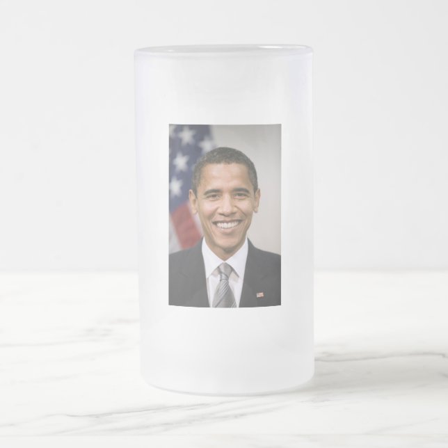 Presidentens kansli Barack Obama Frostat Ölglas (Center)