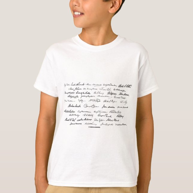 Presidentens Namnteckning (Förenade Stater-talmänn T-shirt (Framsida)