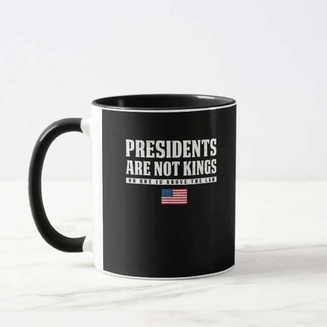 Presidenter Är Inte Kungar USA Flagga Inga Kungar  Mugg (Vänster)