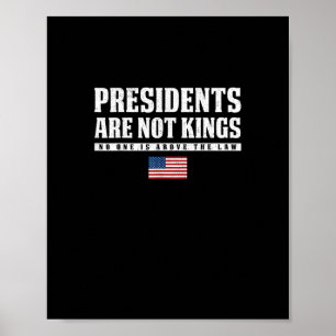 Presidenter Är Inte Kungar USA Flagga Inga Kungar Poster