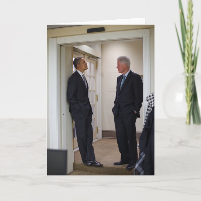 Presidenter Barack Obama & Bill Clinton Kort (Framsida)