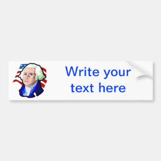 Presidenter dag, George Washington och USA flagga Bildekal