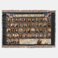 Presidenter i United Stater Throw Blanket