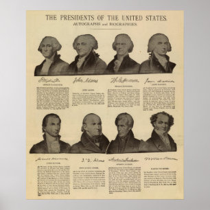 Presidenter US, autografer, biografier 2 Poster