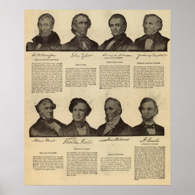 Presidenter USA, autografier, biografier Poster (Framsidan)