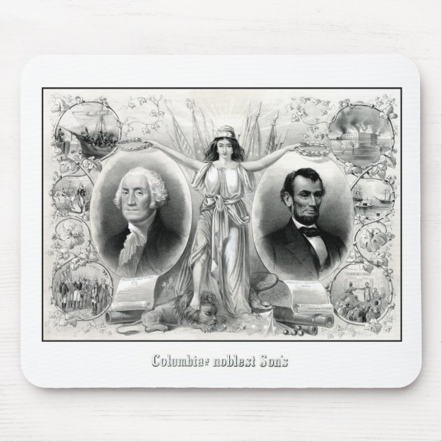 Presidenter Washington och Lincoln Musmatta (Framsidan)
