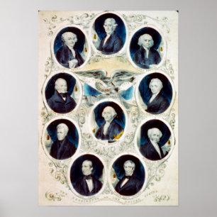 Presidenterna i Stater - 1842 Poster