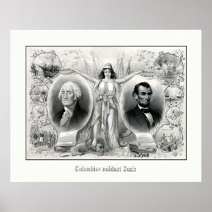 Presidenterna Washington och Lincoln Poster