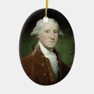 PresidentGeorge Washington prydnad Julgransprydnad Keramik