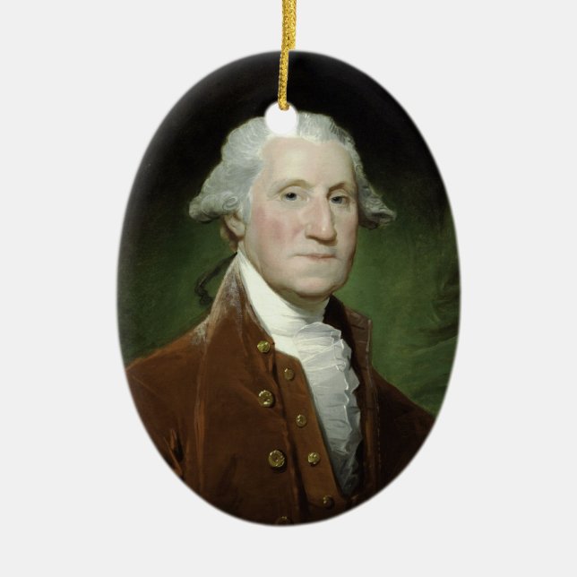 PresidentGeorge Washington prydnad Julgransprydnad Keramik (Framsidan)