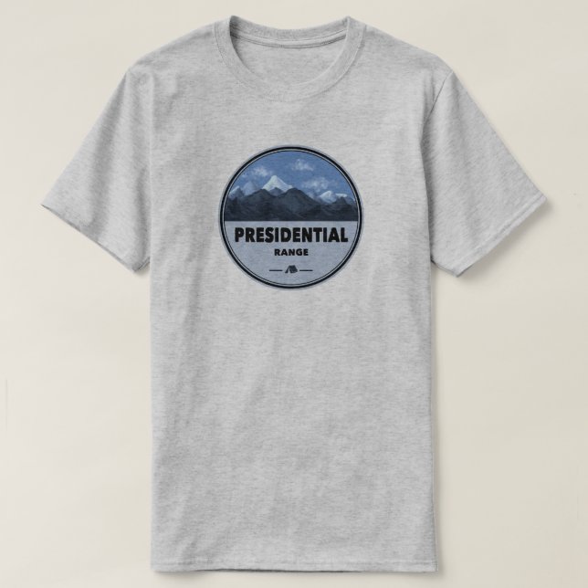Presidential Range New Hampshire Camping T Shirt (Design framsida)