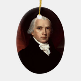 PresidentJames Madison prydnad Julgransprydnad Keramik