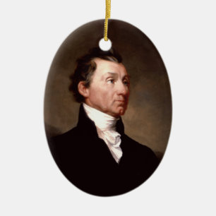 PresidentJames Monroe prydnad Julgransprydnad Keramik