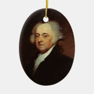PresidentJohn Adams prydnad Julgransprydnad Keramik