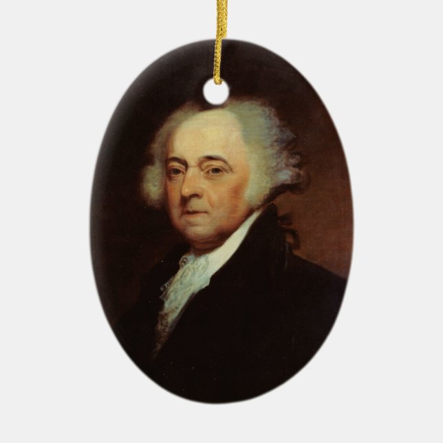 PresidentJohn Adams prydnad Julgransprydnad Keramik (Framsidan)