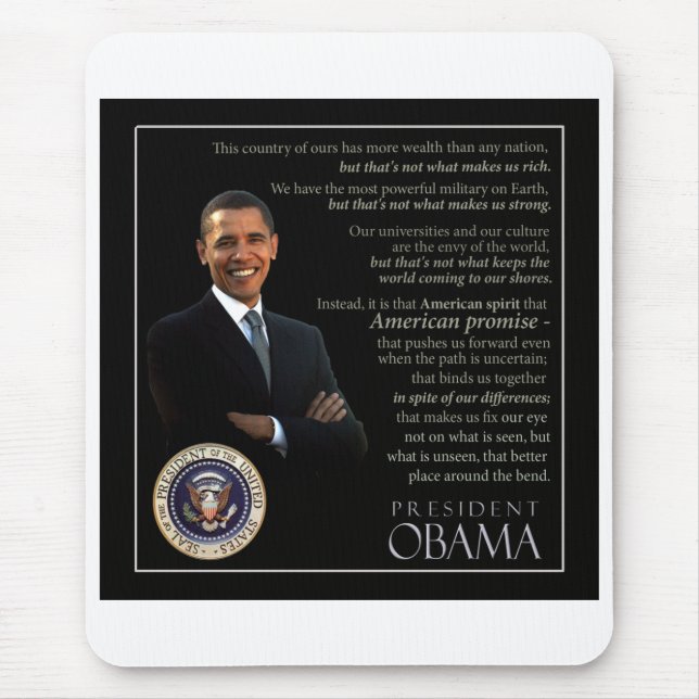 PresidentObama citationstecken Musmatta (Framsidan)