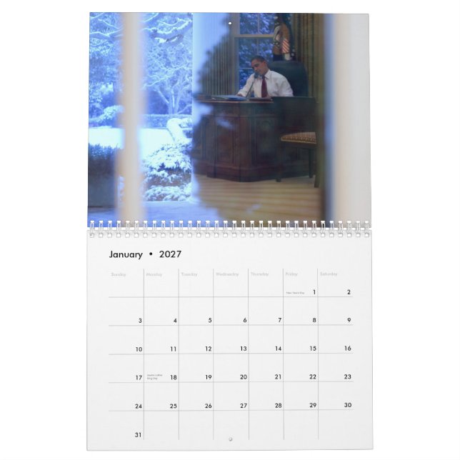 PRESIDENTOBAMA INSIDA VITA HUSET 2011 KALENDER (Jan 2027)