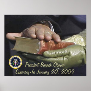 PresidentObama invigning SWEARING-IN Poster