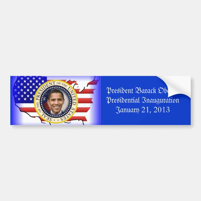 PresidentObama presidents- invigning Bildekal (Framsidan)