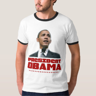 PresidentObama röd Ringer T Shirt