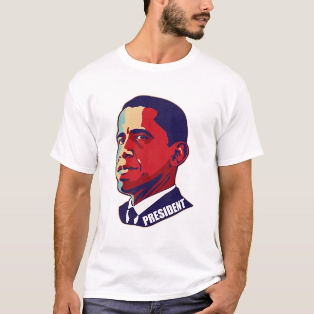 PresidentObama T-tröja Tee Shirt (Framsida)