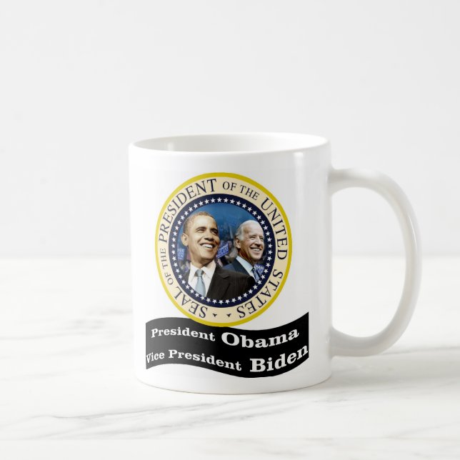 PresidentObama vicepresident Biden Kaffemugg (Höger)