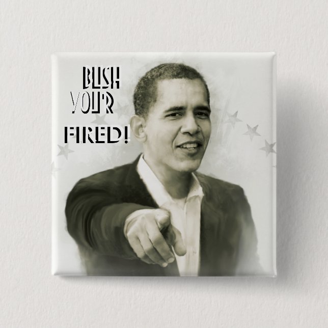 PresidentObama vintage Button2 Knapp (Framsida)