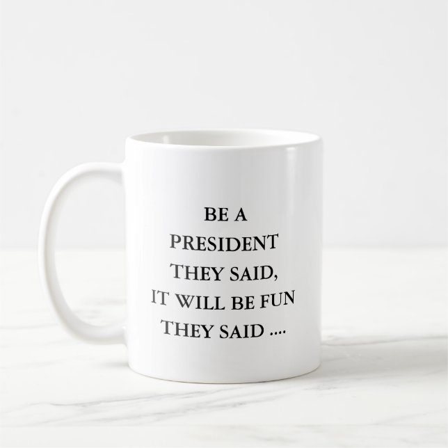 Presidentpresent, presentidé till president kaffemugg (Vänster)