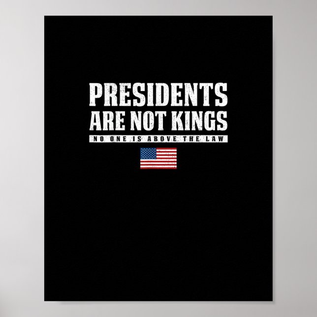 Presidents Are Not Kings USA Flag No Kings In Amer Poster (Framsidan)