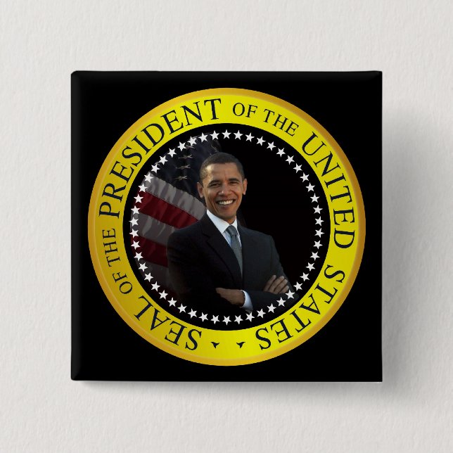 Presidents- Barack Obama - försegla Knapp (Framsida)