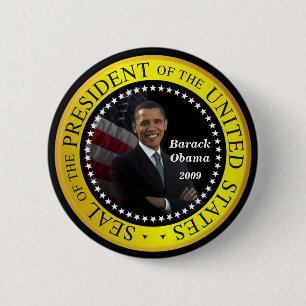 Presidents- Barack Obama - försegla knäppas Knapp