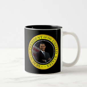 Presidents- Barack Obama - försegla muggen Två-Tonad Mugg