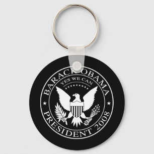 Presidents- Barack Obama förseglar Keychain 2008 Nyckelring