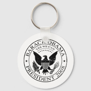 Presidents- Barack Obama förseglar Keychain 2008 Nyckelring