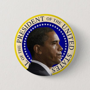 Presidents- Barack Obama - profilera knäppas Knapp