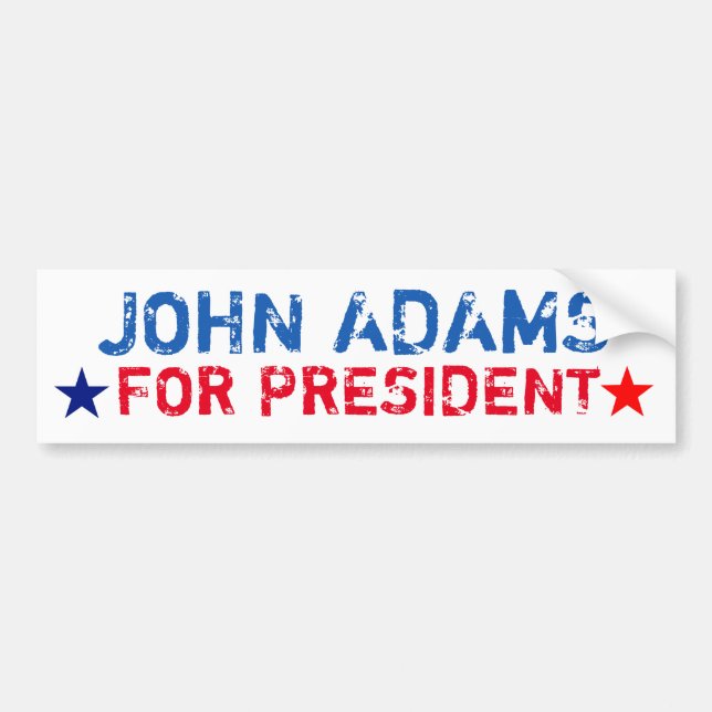 Presidents- bildekal: John Adams Bildekal (Framsidan)