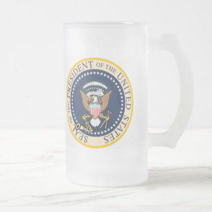 Presidents- Bill Clinton förseglar muggen Frostat Ölglas