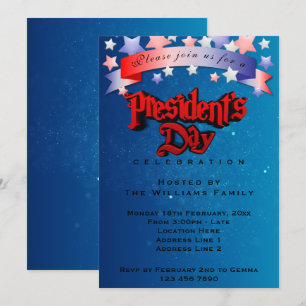 Presidents Day-fest Inbjudningar