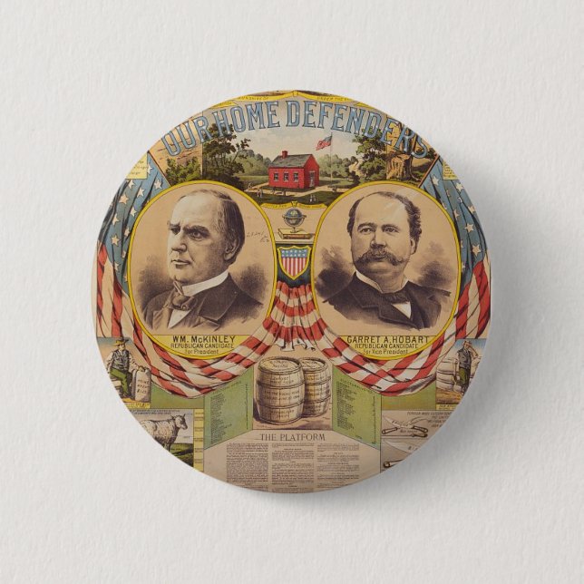 Presidents- kampanj för vintagerepublikanskaa knapp (Framsida)