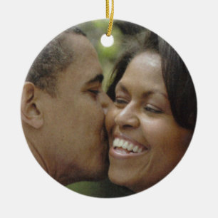 PRESIDENTS- KÄRLEK, BARACK OBAMA prydnad Julgransprydnad Keramik