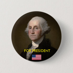 Presidents- knäppas: Washington för president Knapp