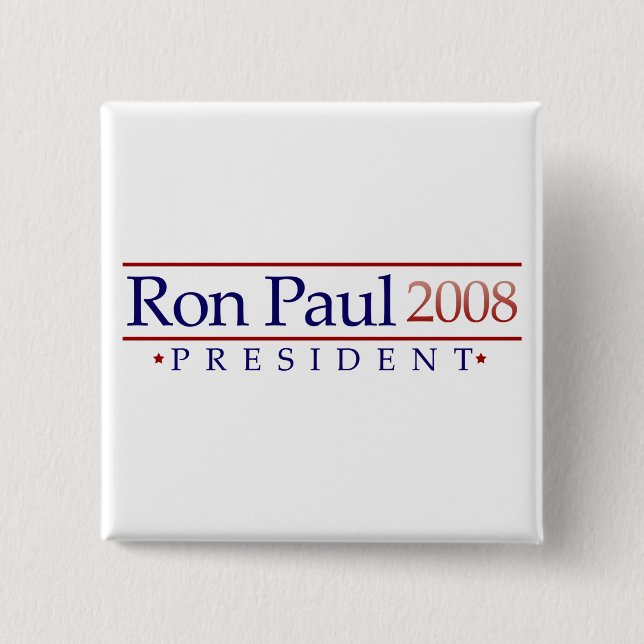Presidents- Ron Paul 2008 knäppas Knapp (Framsida)