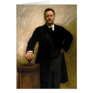 PresidentTheodore Roosevelt John sångare Sargent Hälsningskort