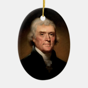 PresidentThomas Jefferson prydnad Julgransprydnad Keramik