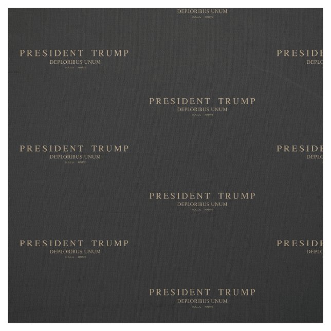 Presidenttrumf. Deploribus Unum. Tyg (Provkarta)